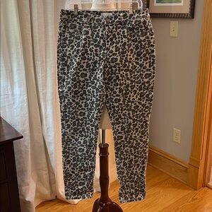 Ann Taylor Loft Modern Skinny Leopard Print Jeans